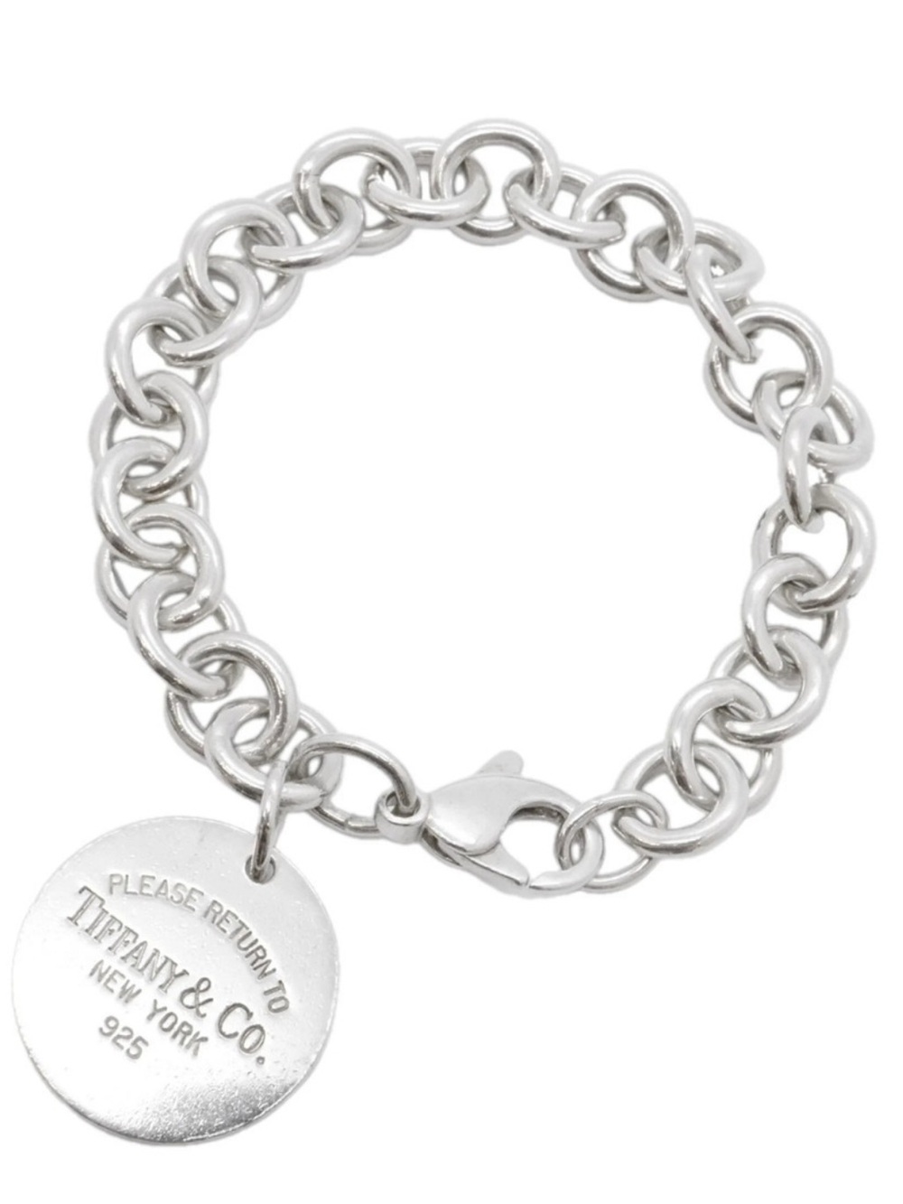 Authentic Tiffany & Co. 925 Return to Tiffany Round Tag Bracelet Original Design